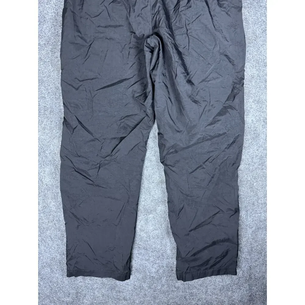 Vintage Adidas Track Pants Mens Medium Black Windbreaker Wind Pants 90s Y2K